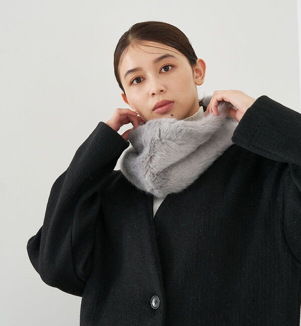 collex「【HELEN MOORE】 Cowl ファー ネックウォーマー」|マフラー|グレー