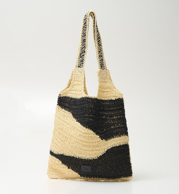 collex「【Swaraj /スワラージ】手編み ゼブラ ラフィアトートバッグ」|トートバッグ|