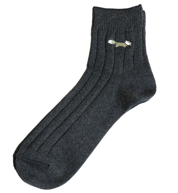 ABAHOUSE「WEB限定【PENNEY'S】ペニーズ キツネ/ペニーズ フォックス/THE F」|ソックス|ブラック