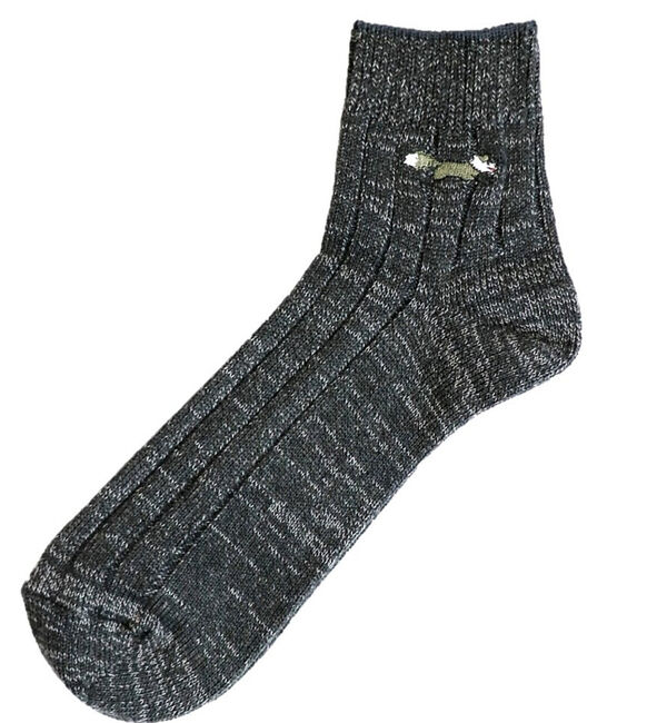 ABAHOUSE「WEB限定【PENNEY'S】ペニーズ キツネ/ペニーズ フォックス/THE F」|ソックス|チャコールグレー