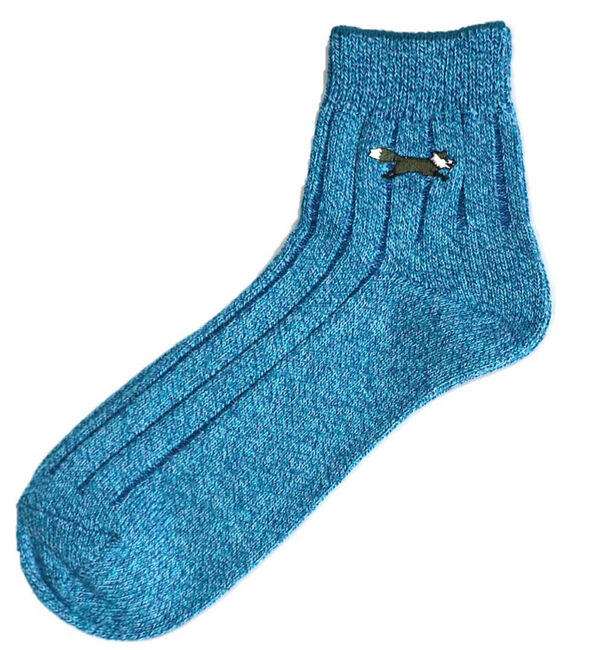 ABAHOUSE「WEB限定【PENNEY'S】ペニーズ キツネ/ペニーズ フォックス/THE F」|ソックス|サックスブルー