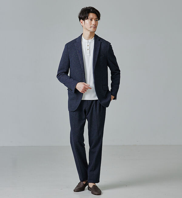 ABAHOUSE「【セットアップ対応/FLEX PANTS】ムリネ ジャージ ツイル スラックス」|スラックス|