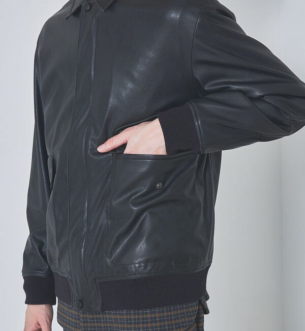 ABAHOUSE「ネオレザー フライト ブルゾン」|ブルゾン・スタジャン|