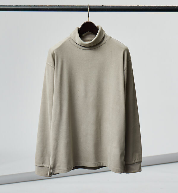 ABAHOUSE「【パウダーストレッチ】スムース タートルネック」|Tシャツ・カットソー|グレージュ