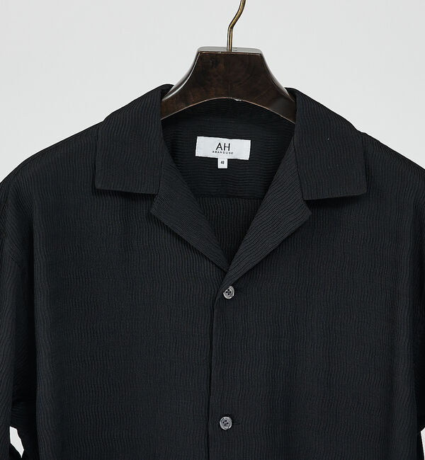 ABAHOUSE「【AH ABAHOUSE / セットアップ対応】楊柳 オープンカラーシャツ」|シャツ・ブラウス|