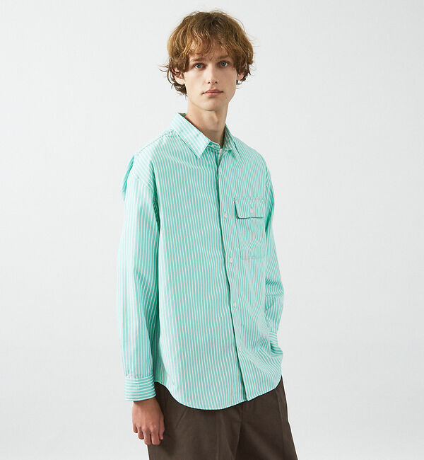 ABAHOUSE「クリア ストライプ レギュラーカラーシャツ」|シャツ・ブラウス|