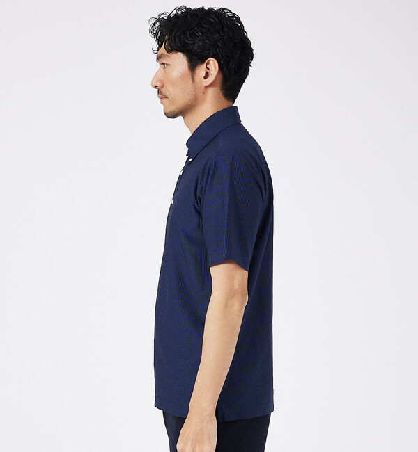 ABAHOUSE「トリコットサッカー ボタンダウン ポロシャツ」|ポロシャツ|