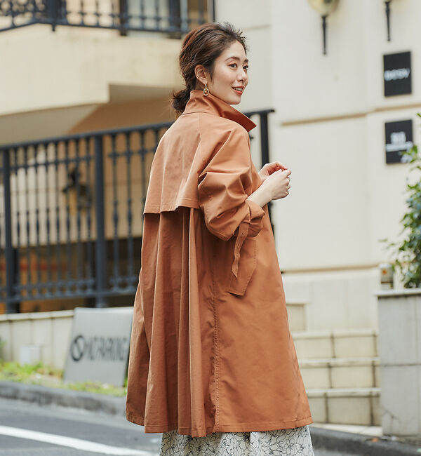 Rouge vif「バックギャザーミドルコート」|トレンチコート|