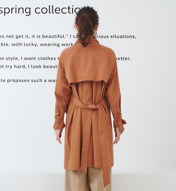 Rouge vif「バックギャザーミドルコート」|トレンチコート|