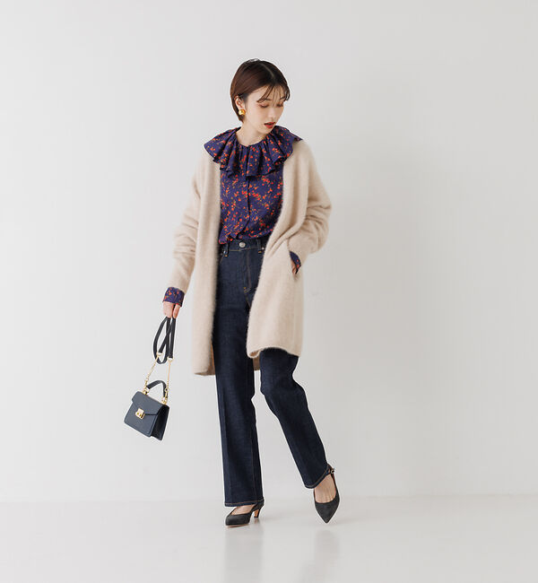 Rouge vif「フラワープリントフリルブラウス」|シャツ・ブラウス|