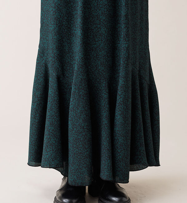 Rouge vif「【セットアップ対応】フラワープリントフリルスカート」|スカート|