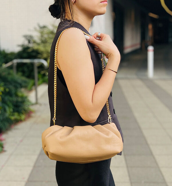 Rouge vif「【BRENTELLA/ブレンテッラ】チェーンショルダーバッグ」|ショルダー・メッセンジャー|キャメル