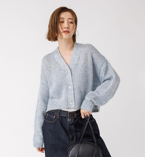 Rouge vif「ラメ&times;モヘアニット カーディガン」|カーディガン|