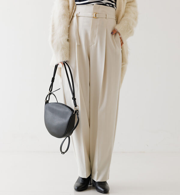 Rouge vif「ベルト付きカービーパンツ」|その他|アイボリー