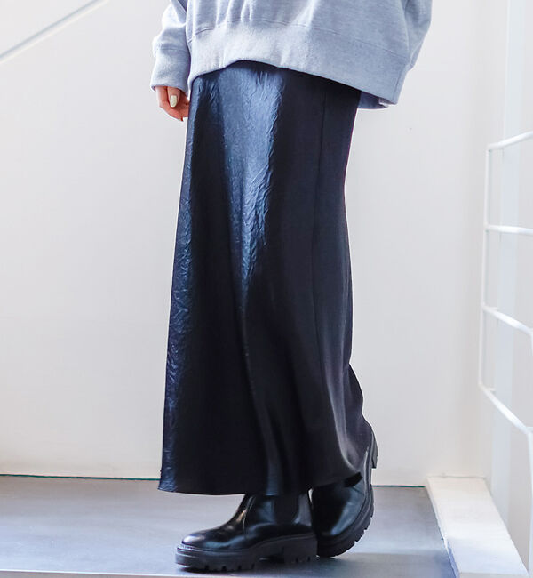 Rouge vif「バイヤスロングスカート」|スカート|ブラック