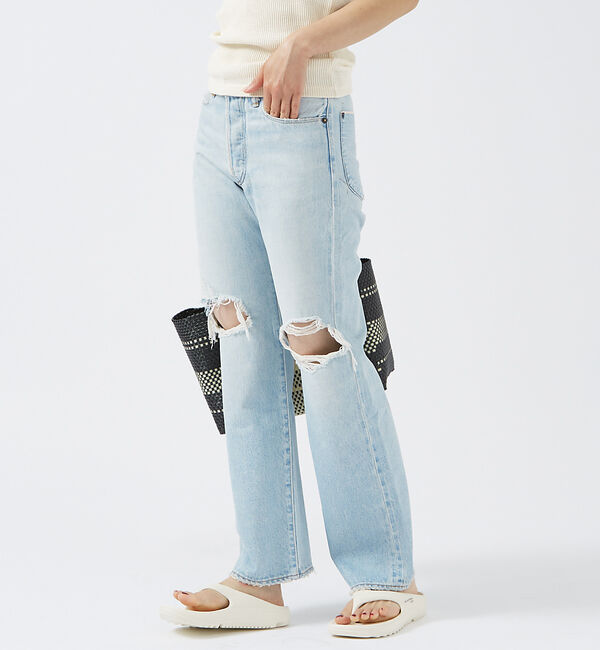 Rouge vif「【KURO/クロ】GRAPHITE INDIGO / ストレートデニム / ダメ」|デニム|