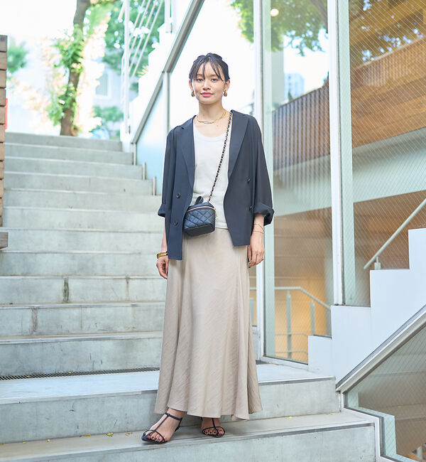 Rouge vif「ボイルエアリーシアーシャツジャケット」|テーラードジャケット|