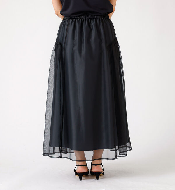 Rouge vif「シアー切替ギャザースカート」|スカート|