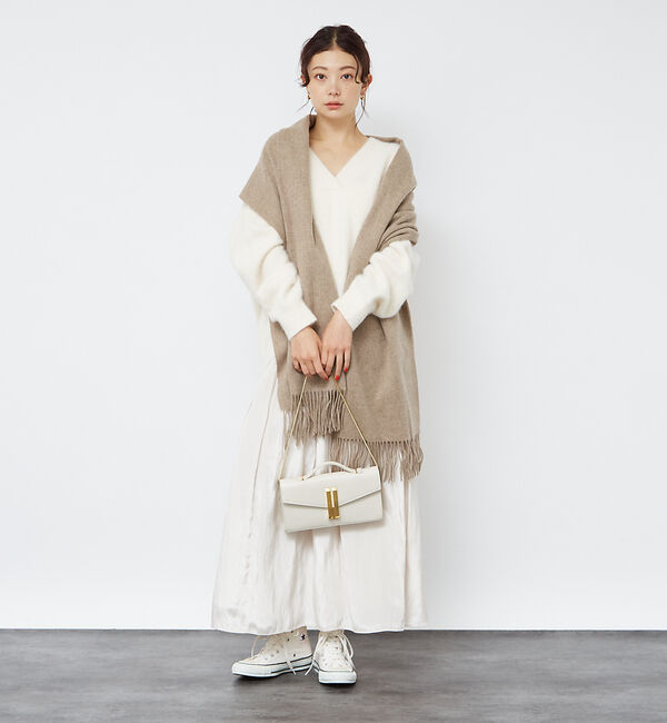 Rouge vif「フォックスウールVネックラウンドヘムニットプルオーバー」|ニット・セーター|