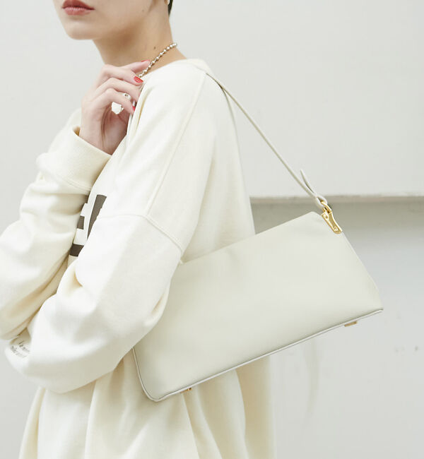 Rouge vif「【MAESTOSO/マエストソ】AURORA BAGUETTE スクエアバッグ　」|ハンドバッグ|アイボリー