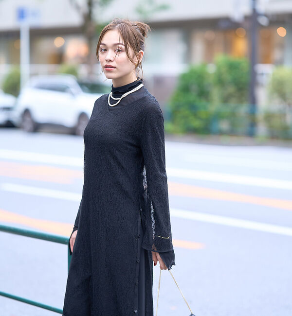 Rouge vif「前後２WAYサイドスリットレースワンピース」|ワンピース|