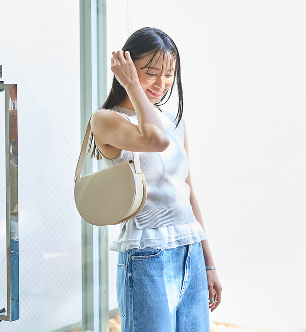 Rouge vif「【一部店舗限定】チュールコンビノースリーブプルオーバー」|ニット・セーター|