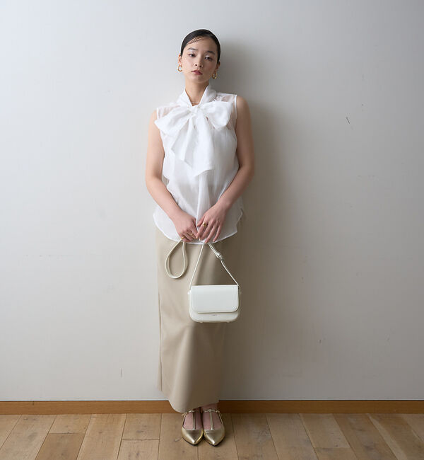 Rouge vif「【一部店舗限定】【北野百笑さん着用】2WAYリボンシアーブラウス」|シャツ・ブラウス|