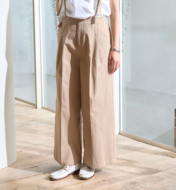 Rouge vif「サスペンダーワイドタックパンツ」|その他|