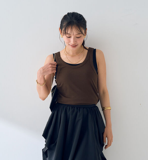 Rouge vif「【2枚セット】レイヤードカットタンクトップ」|キャミソール|