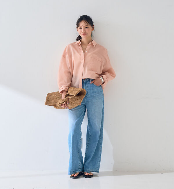 Rouge vif「【新色登場！】バックツイストピンストシャツ」|シャツ・ブラウス|