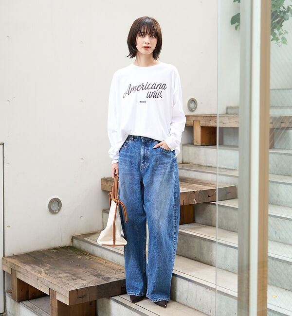 Rouge vif「【AMERICANA&times;MICA＆DEAL/ アメリカーナ&times;マイカ】long te」|Tシャツ・カットソー|