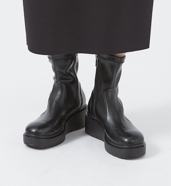 Rouge vif「追加【Mollini/モリーニ】厚底 ストレッチブーツ / プラットフォーム /」|ショートブーツ|