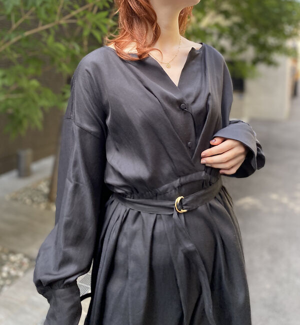 Rouge vif「ヴィンテージキュプラウエストマークワンピース」|ワンピース|