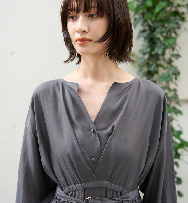 Rouge vif「ヴィンテージキュプラウエストマークワンピース」|ワンピース|