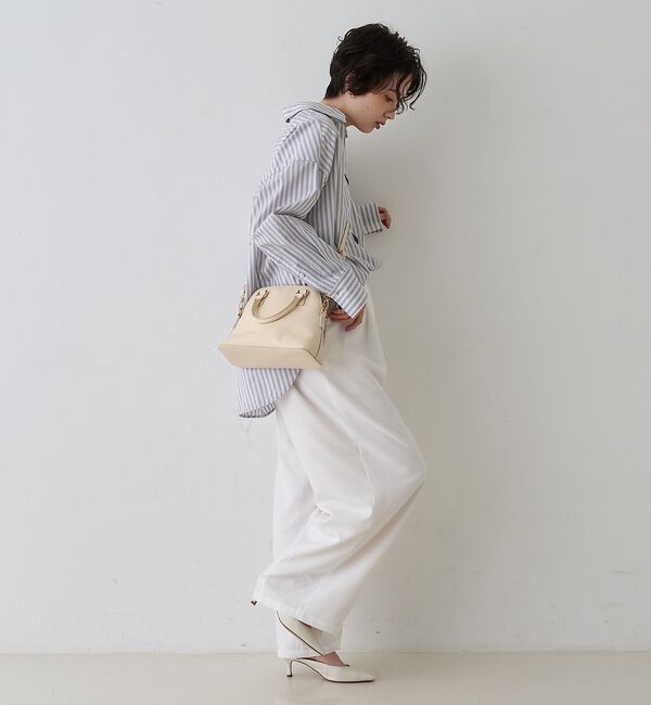 Rouge vif「コットンマルチストライプビッグシャツ【予約】」|シャツ・ブラウス|