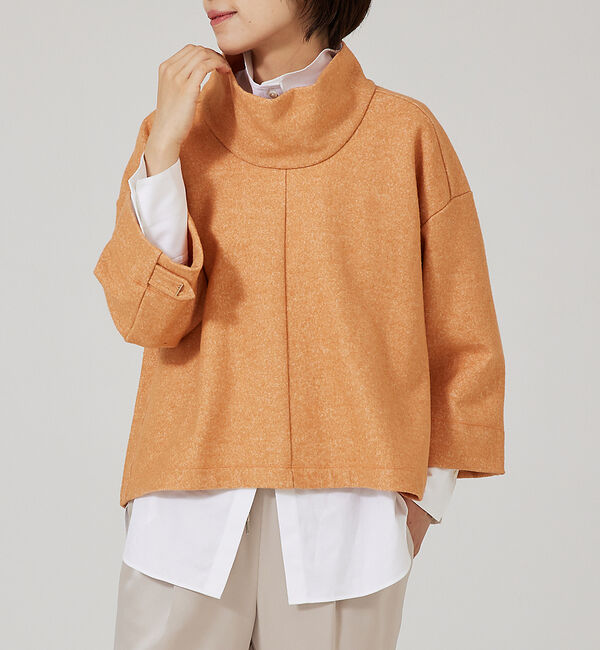 qualite「オフタートルカットソー」|Tシャツ・カットソー|オレンジ