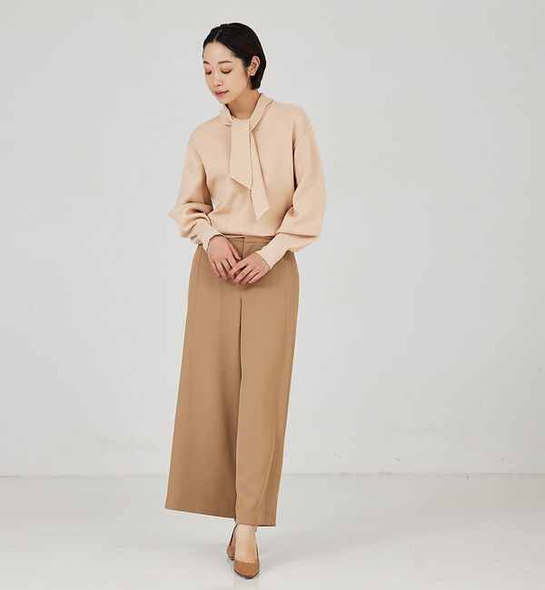 qualite「ベルテッドワイドフレアパンツ」|その他|