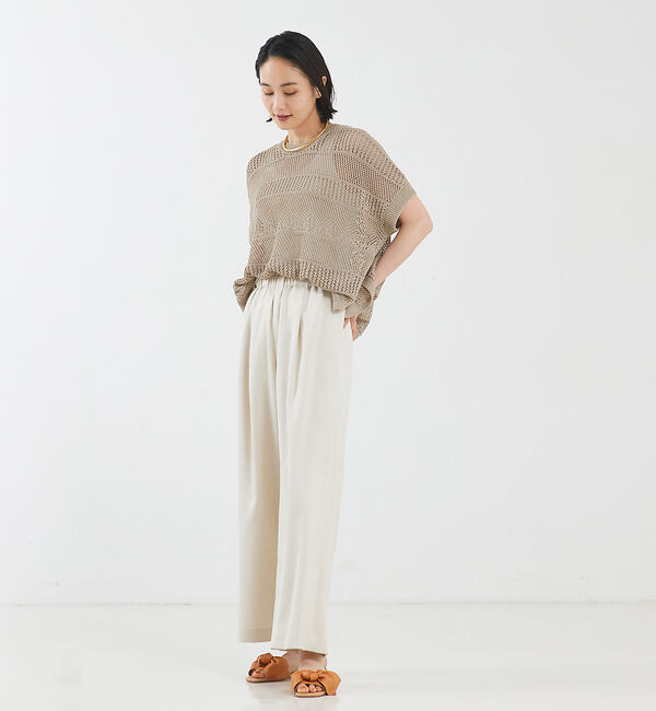 qualite「【セットアップ対応】リネンライクワイドパンツ」|その他|