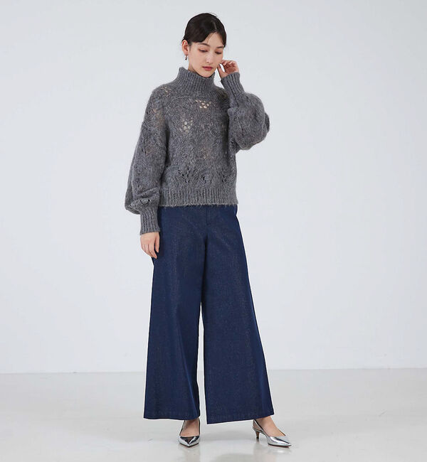 qualite「モヘアケーブルニット」|ニット・セーター|