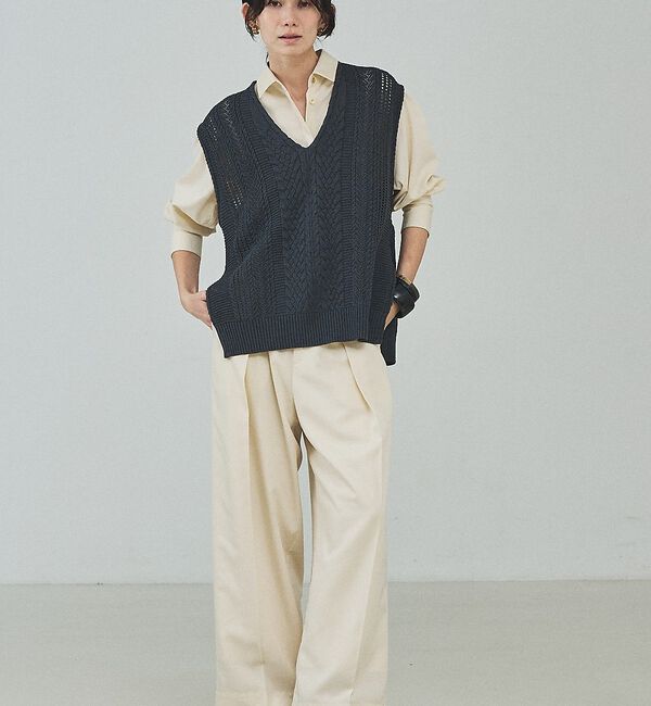 qualite「【セットアップ対応】テンセルハイツイストワイドパンツ【予約】」|その他|