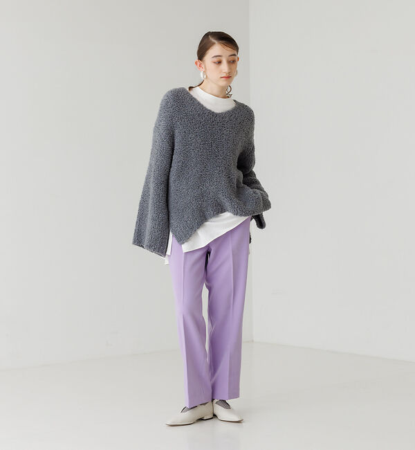 AU BANNISTER「ステッチダウンキャザーベルトバブーシュフラット」|パンプス|