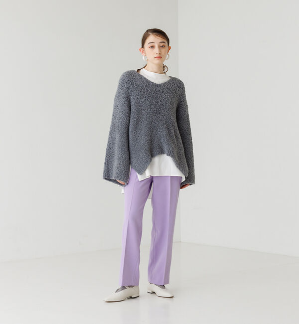 AU BANNISTER「ステッチダウンキャザーベルトバブーシュフラット」|パンプス|