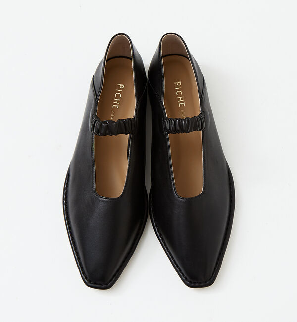 AU BANNISTER「ステッチダウンキャザーベルトバブーシュフラット」|パンプス|