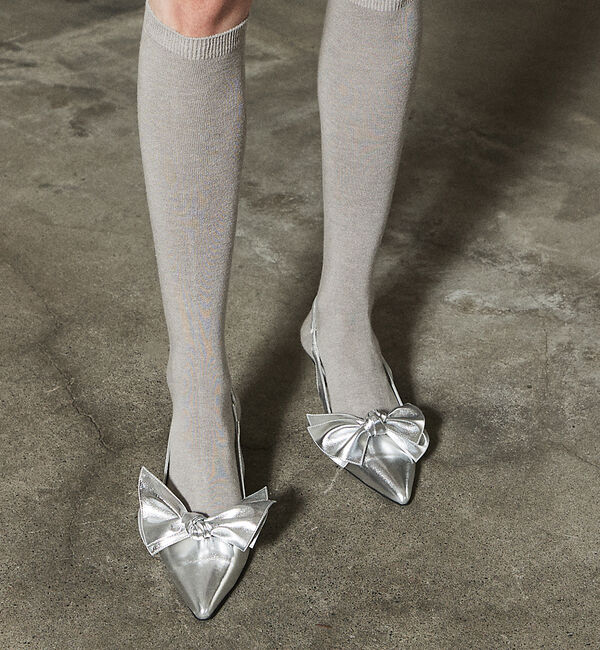 AU BANNISTER「【LAROUTE】リボンクリップ スリングバックパンプス」|パンプス|