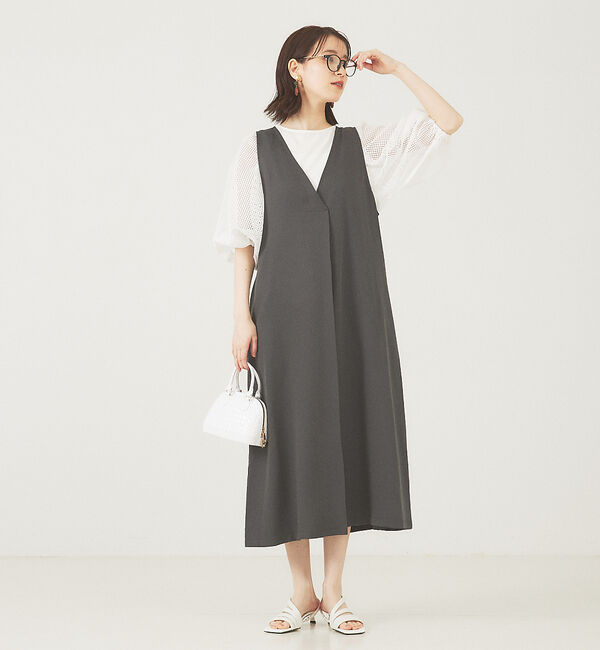 abahouse mavie「【大人のいちまんワンピ】2WAYジャンパースカート」|ジャンパースカート|