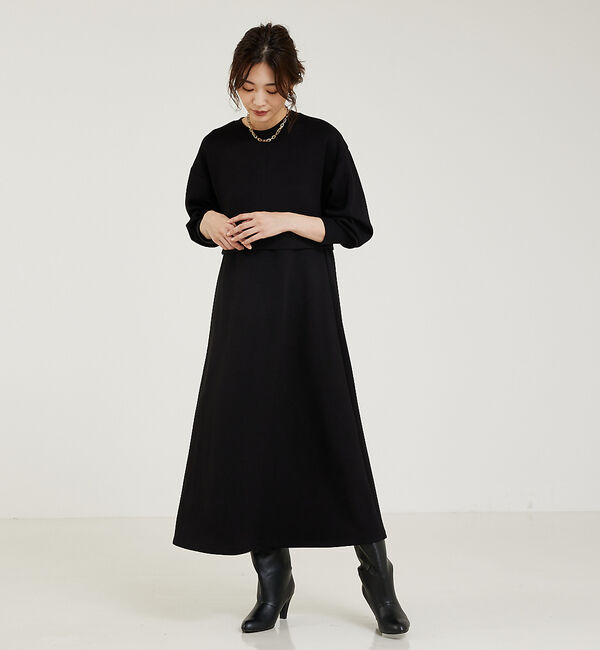 abahouse mavie「【大人のいちまんワンピ】ライトダンボールフレアーワンピ」|ワンピース|