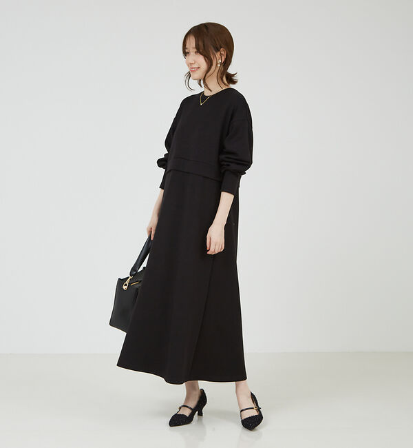 abahouse mavie「【大人のいちまんワンピ】ライトダンボールフレアーワンピ」|ワンピース|