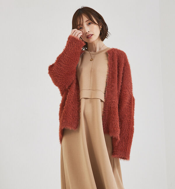 abahouse mavie「【大人のいちまんワンピ】ライトダンボールフレアーワンピ」|ワンピース|