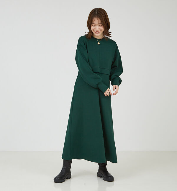 abahouse mavie「【大人のいちまんワンピ】ライトダンボールフレアーワンピ」|ワンピース|