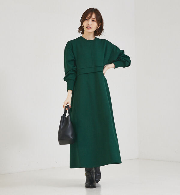 abahouse mavie「【大人のいちまんワンピ】ライトダンボールフレアーワンピ」|ワンピース|